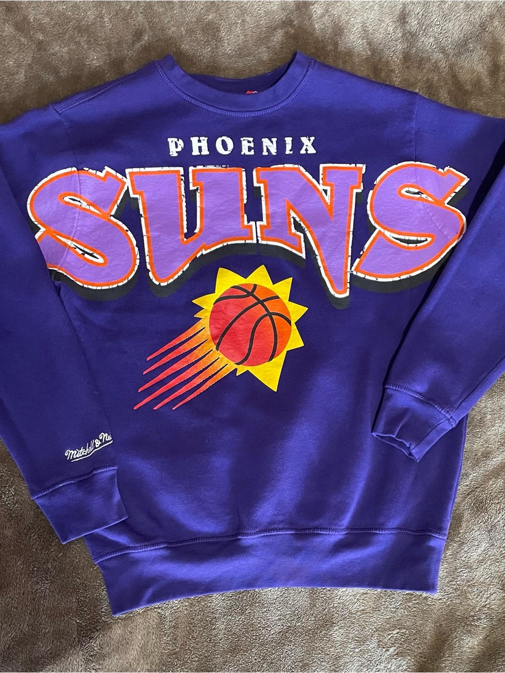 Mitchell & Ness Purple Phoenix Suns Graphic Crewneck